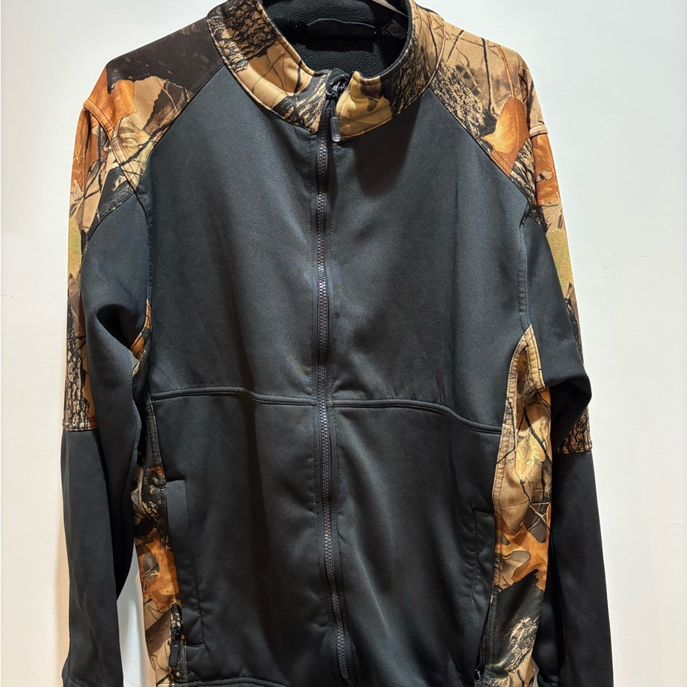 Marina Bay Men's Black and Brown Camouflage Jacket